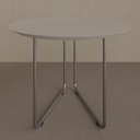 Mesa Lateral Off White com pés de metal (Sudoeste)