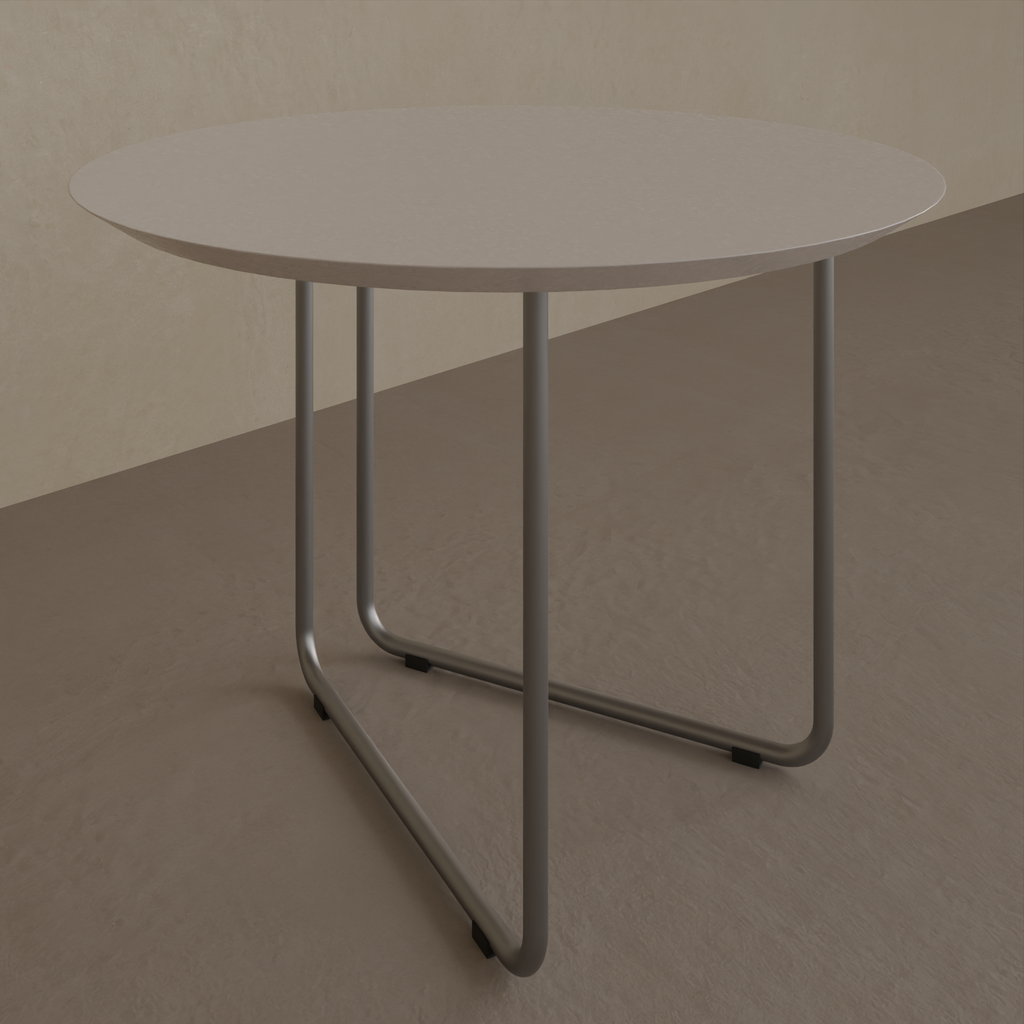 Mesa Lateral Off White com pés de metal (Sudoeste)