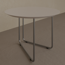 Mesa Lateral Off White com pés de metal (Sudoeste)