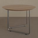 Mesa Lateral Louro Freijó com pés de metal (Sudoeste)