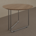 Mesa Lateral Louro Freijó com pés de metal (Sudoeste)