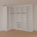 Closet Quarto Casal Cinza Cobalto (Sudoeste / Bias Fortes - Apt 03 04)