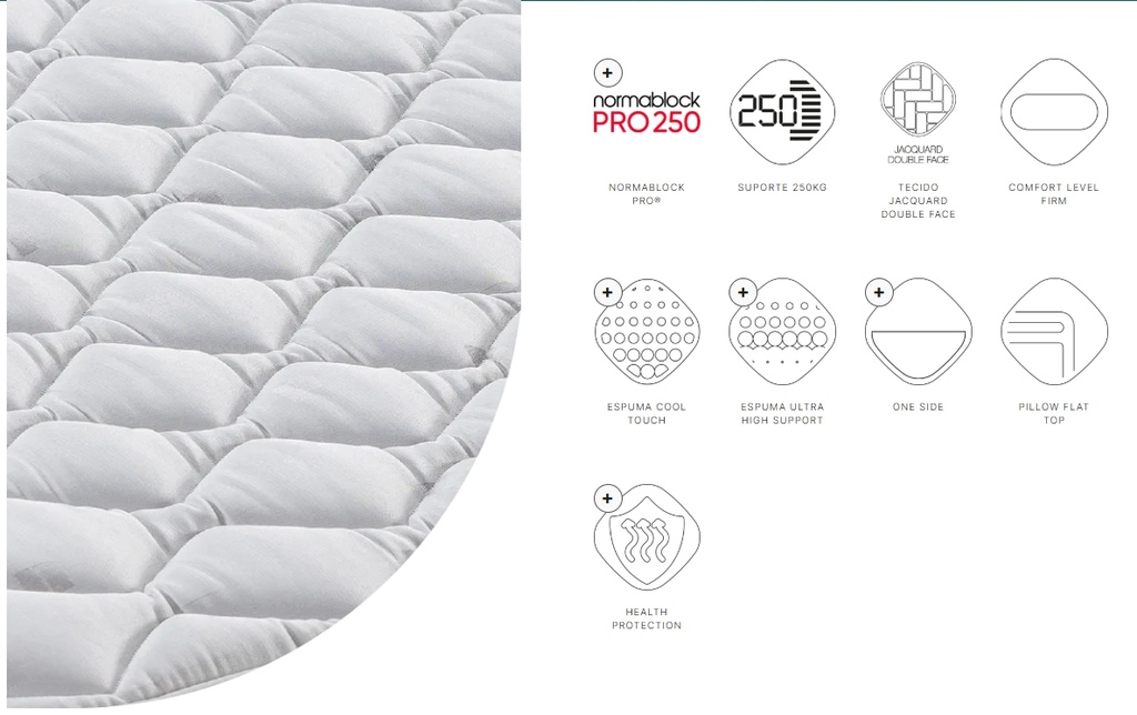 Colchão Casal Oceanic Normablock 25 cm