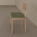 Cadeira Ali Madeira Imbuia | Tecido B 20224