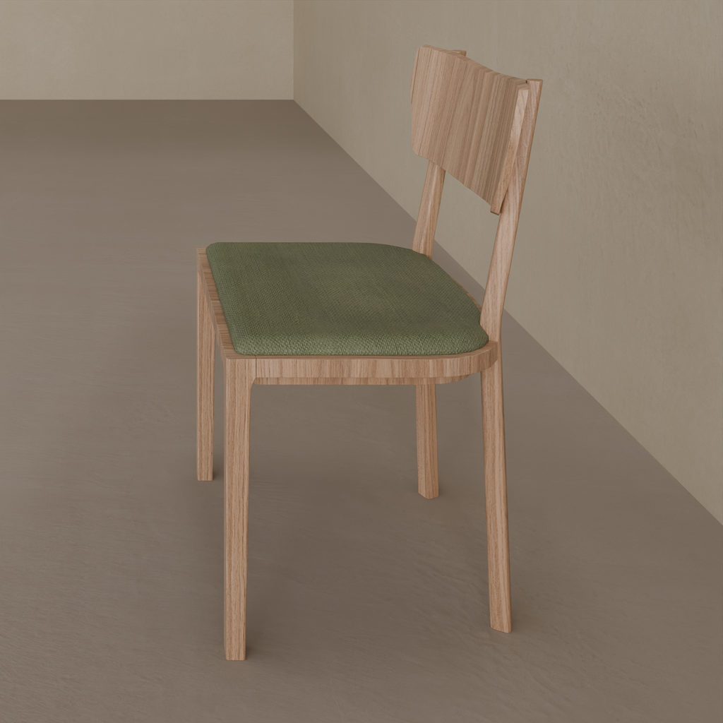 Cadeira Ali Madeira Imbuia | Tecido B 20224