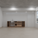 Armário Cozinha Inferior de Giro Freijó; Puxador Slim Prata Cozinha Tipo 1 Tipo 5