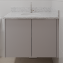 Armário Banho Master Inferior de Giro Beton; Puxador Slim Prata Banho Master Tipo 1 Tipo 2 Tipo 5