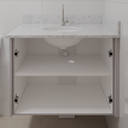 Armário Banho Master Inferior de Giro Beton; Puxador Slim Prata Banho Master Tipo 1 Tipo 2 Tipo 5