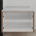 Armário Varanda Inferior de Giro Freijó; Puxador Chanfro Usinado 45° Varanda Tipo 1 Tipo 5