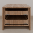 Mesa de Cabeceira Suíte 1 Freijó; Puxador Chanfro Usinado 45° Suíte Master Tipo 5