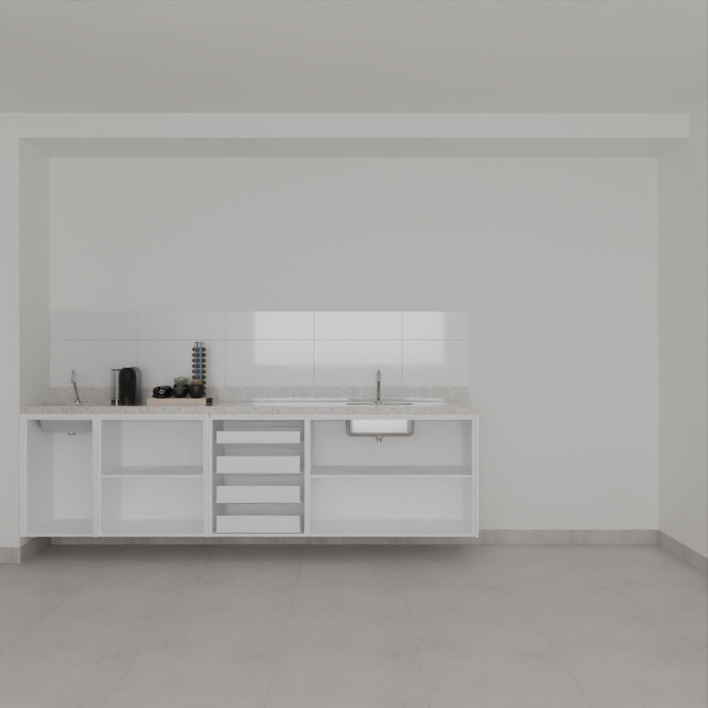 Armário Cozinha Inferior Branco Tx (Sudoeste / Bias Fortes - Apt 07 11)