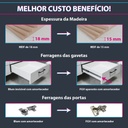 Armário Cozinha Completo Cinza Cobalto com Nicho (Sudoeste / Bias Fortes - Apt 07 11) (cópia)