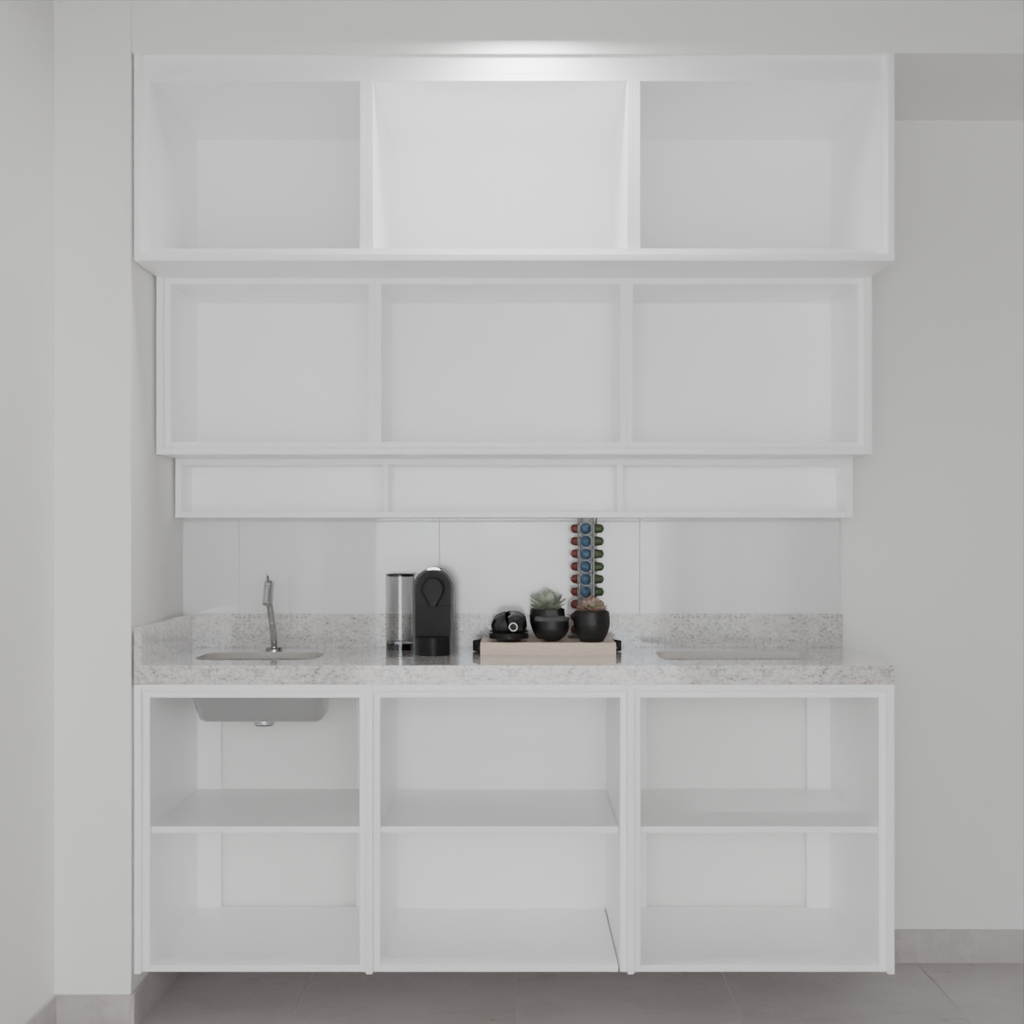 Armário Cozinha Branco Tx (Sudoeste / Bias Fortes - Apt 07 11)