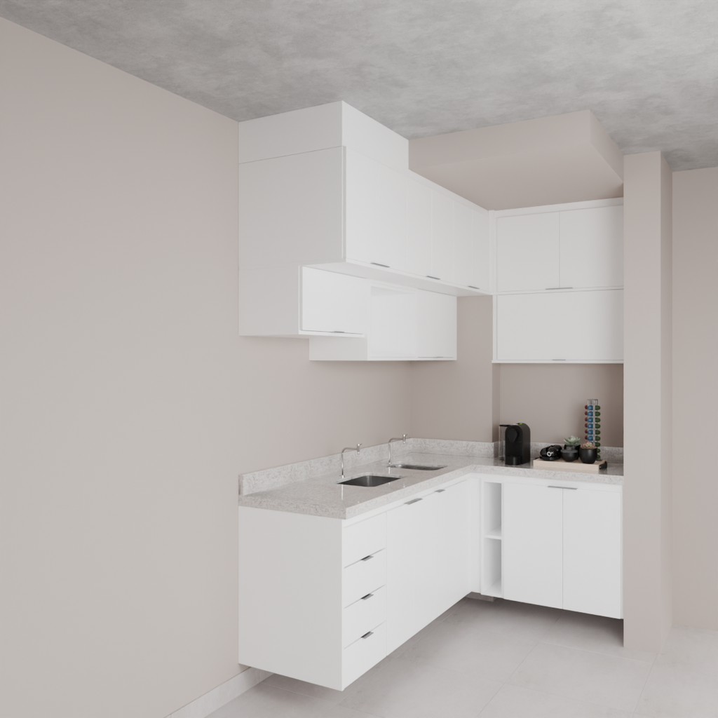 Armário Cozinha Branco Tx (Sudoeste / Bias Fortes - Apt 07 11)