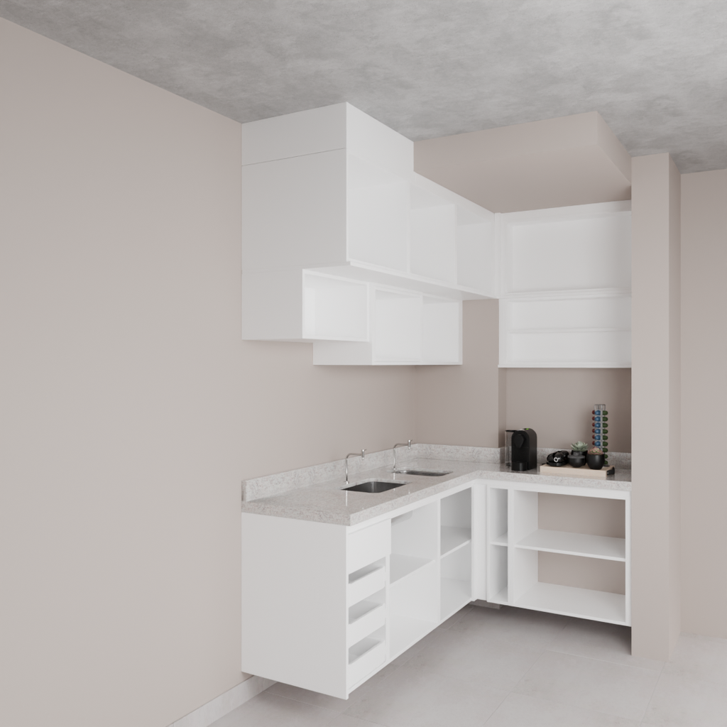 Armário Cozinha Branco Tx (Sudoeste / Bias Fortes - Apt 07 11)