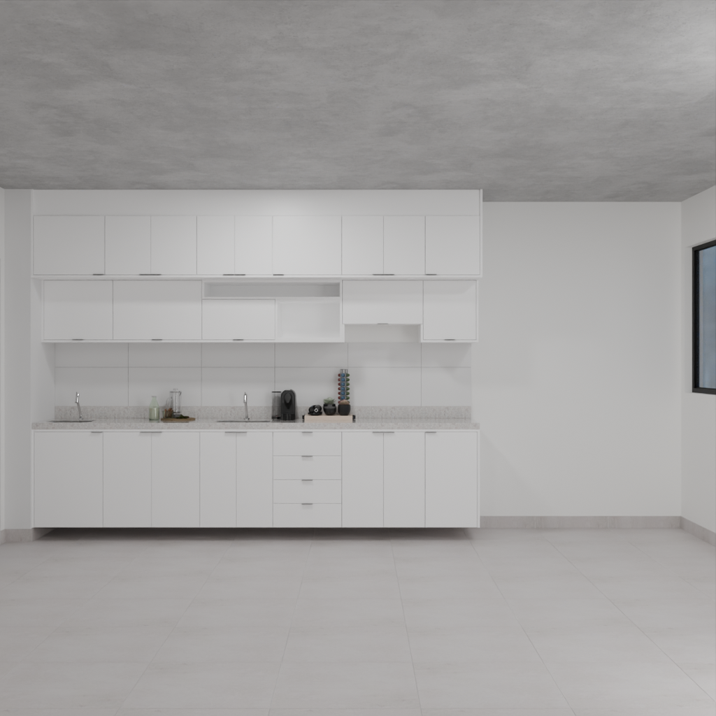 Armário Cozinha Branco Tx (Sudoeste / Bias Fortes - Apt 07 11)