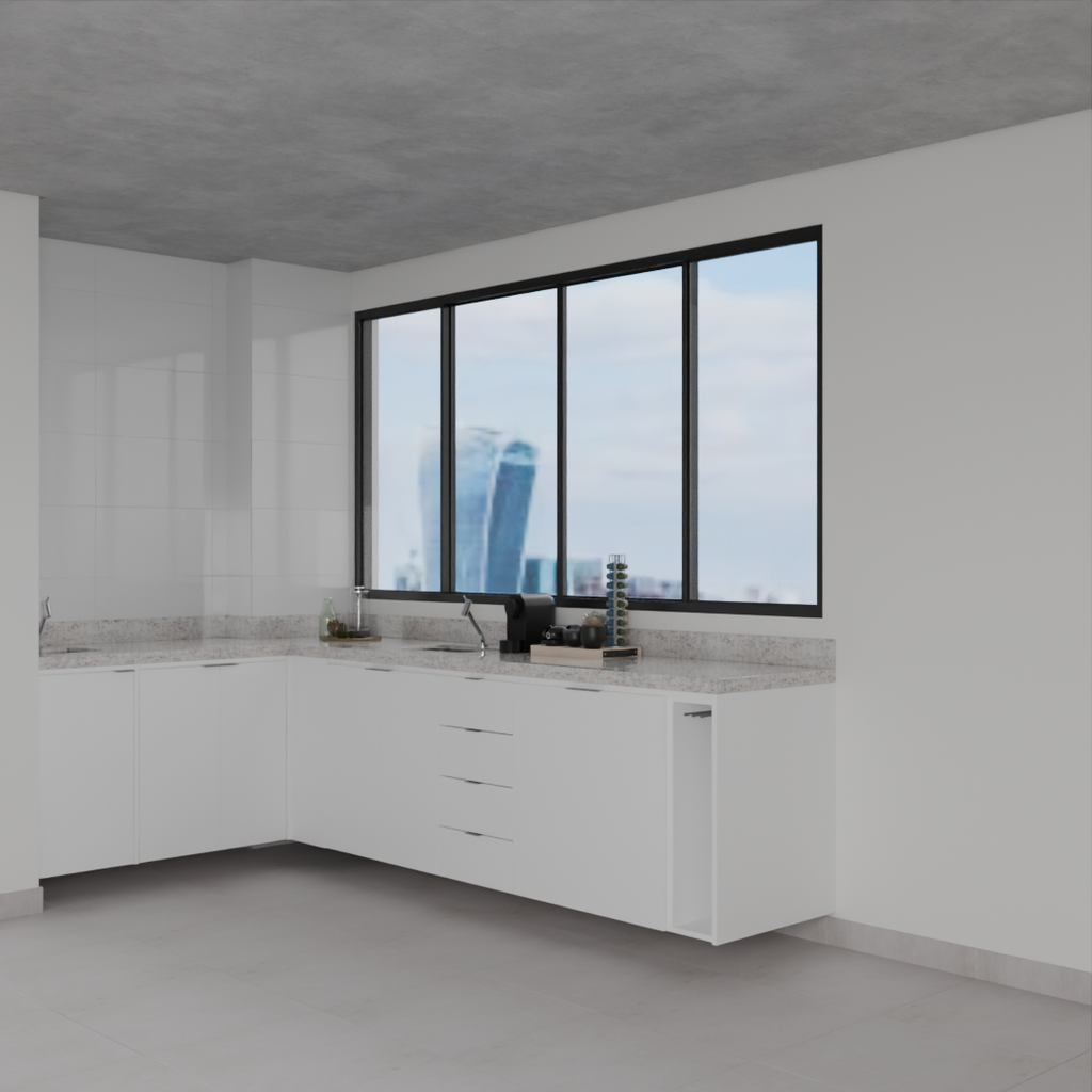 Armário Cozinha Inferior Branco Tx (Sudoeste / Bias Fortes - Apt 07 11)