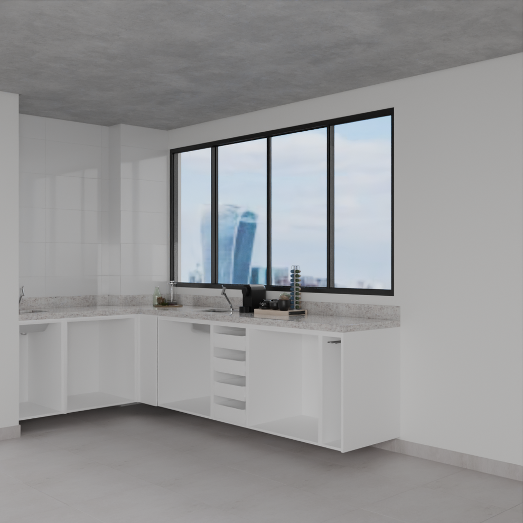 Armário Cozinha Inferior Branco Tx (Sudoeste / Bias Fortes - Apt 07 11)