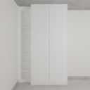 Armário Quarto Short Stay Porta de Giro Branco Tx (Sudoeste / Bias Fortes - Apt 09)