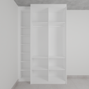 Armário Quarto Short Stay Porta de Giro Branco Tx (Sudoeste / Bias Fortes - Apt 09)