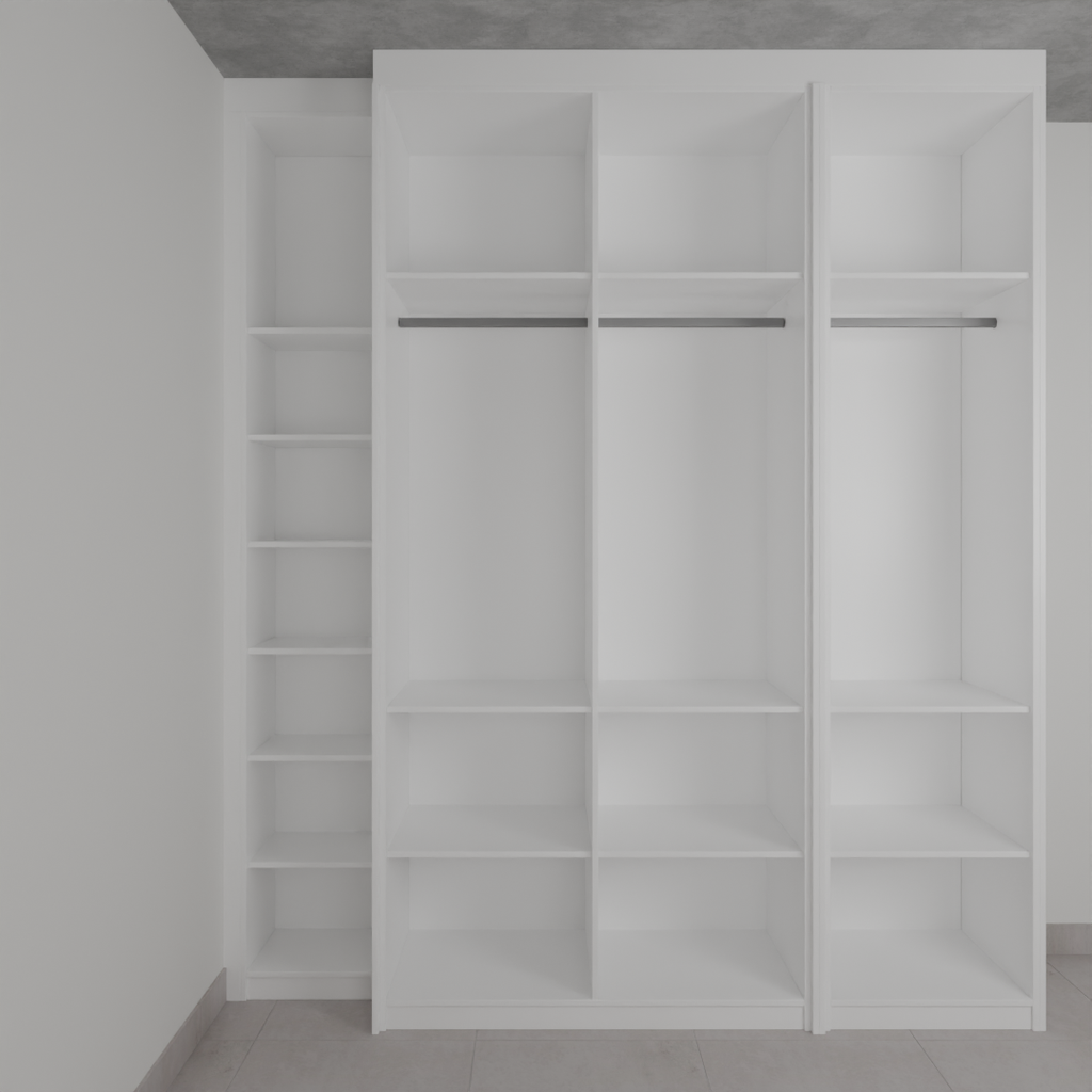 Armário Quarto 3 Portas de Giro Branco Tx (Sudoeste / Bias Fortes - Apt 09)