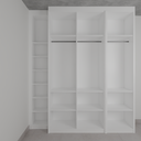 Armário Quarto 3 Portas de Giro Branco Tx (Sudoeste / Bias Fortes - Apt 09)