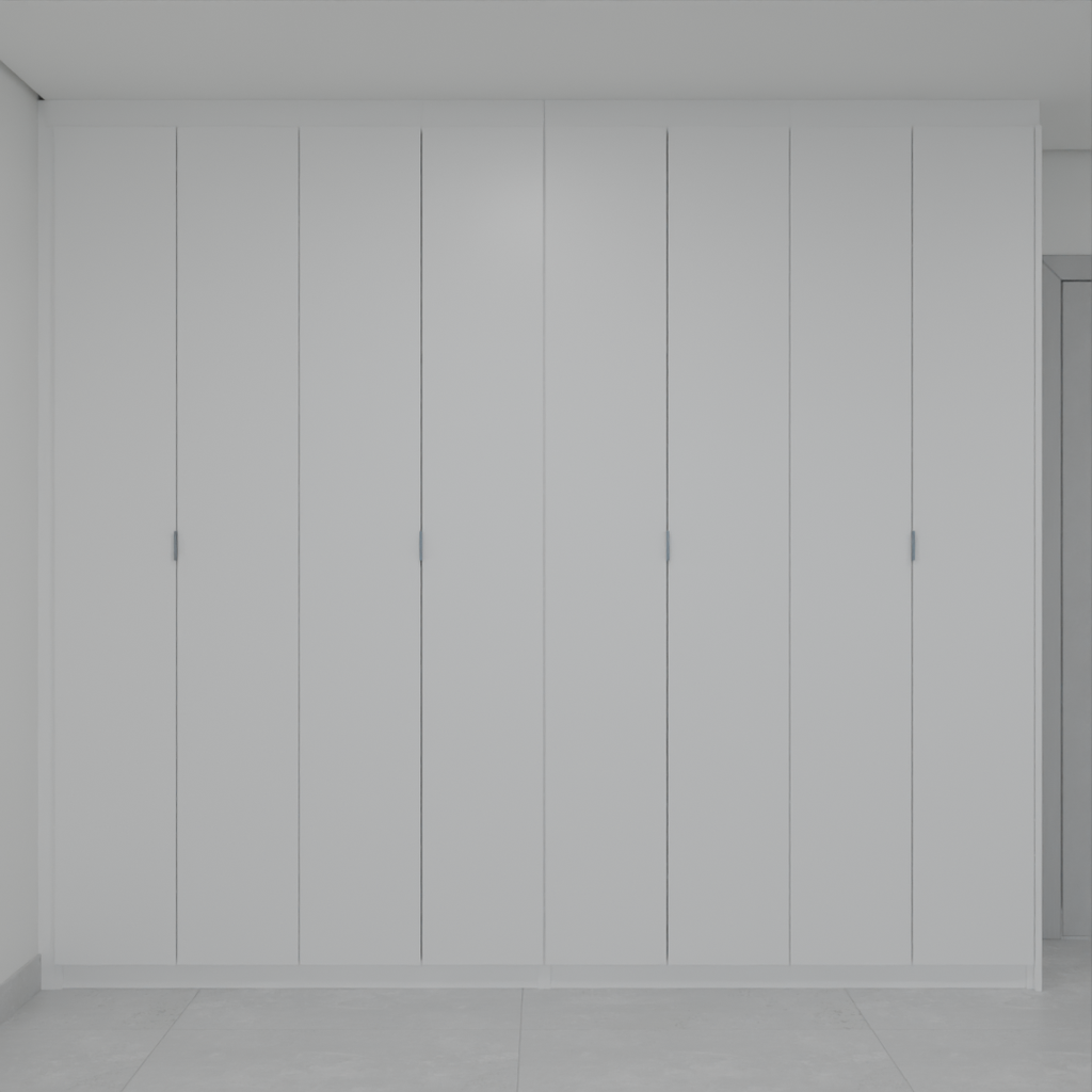 Armário Quarto 8 Portas de Giro Branco Tx (Sudoeste / Vale do Sereno – Apt 01 04 05 06 09 10)
