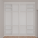 Armário Quarto Casal Porta de Giro Branco Tx (Sudoeste / Bias Fortes - Apt 07 11)