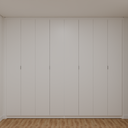 Armário Quarto 8 Portas de Giro Branco Tx (Sudoeste / Vale do Sereno – Apt 02 03 07 08 / Quarto Suite)