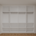 Armário Quarto 8 Portas de Giro Branco Tx (Sudoeste / Vale do Sereno – Apt 02 03 07 08 / Quarto Suite)