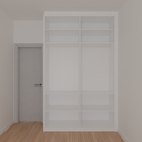 Armário Quarto Solteiro Porta de Giro Branco Tx (Sudoeste / Bias Fortes - Apt 07 11)