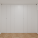 Armário Quarto Solteiro 8 Portas de Giro Branco Tx (Sudoeste / Vale do Sereno – Apt 02 03 07 08)