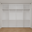 Armário Quarto Solteiro 8 Portas de Giro Branco Tx (Sudoeste / Vale do Sereno – Apt 02 03 07 08)