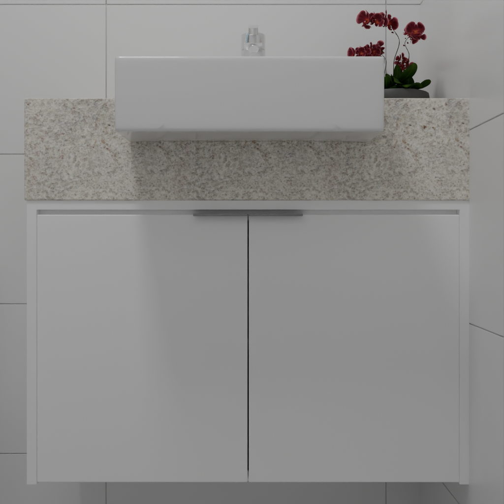 Armário Banheiro Porta de Giro Branco Tx (Sudoeste / Vale do Sereno – Apt 01 04 05 06 09 10)