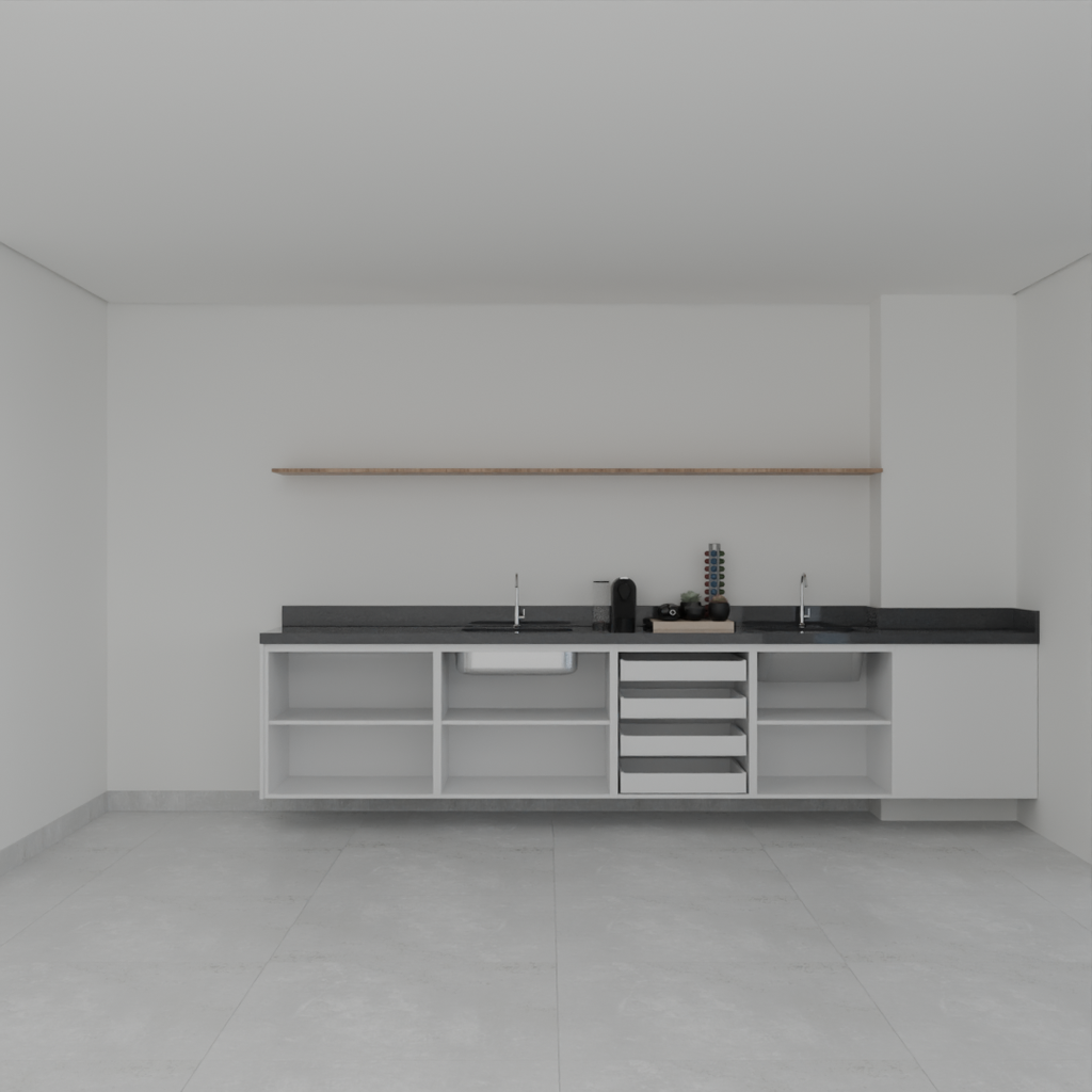 Armário Cozinha Inferior Branco Tx (Sudoeste / Vale do Sereno – Apt 01 04 05 06 09 10)