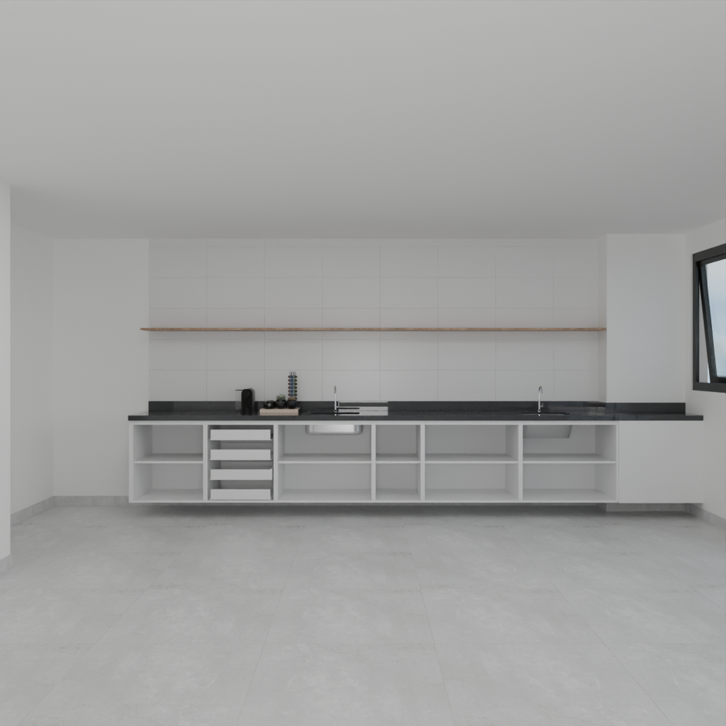 Armário Cozinha Inferior Branco Tx (Sudoeste / Vale do Sereno – Apt 02 03 07 08)