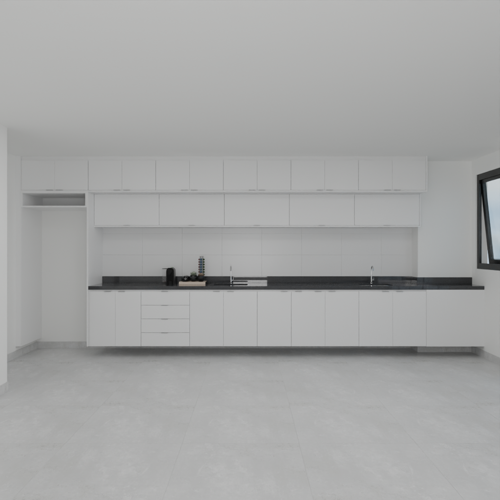 Armário Cozinha Completo Branco TX (Sudoeste / Vale do Sereno – Apt 02 03 07 08) (CxB)