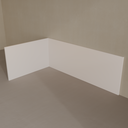 Cabeceira Solteiro MDF 194+263 cm x 86 cm (LxA) Cinza Cobalto (Sudoeste / Bias Fortes - Apt 03 04)
