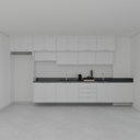 Armário Cozinha Completo Branco TX (Sudoeste / Vale do Sereno – Apt 01 04 05 06 09 10) (CxB)