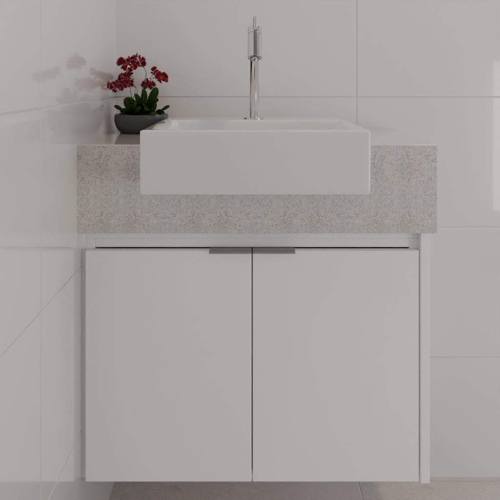 Armário de Banheiro Long Stay Porta Giro Branco Tx (Sudoeste / Bias Fortes - Apt 09)