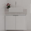 Armário de Banheiro Long Stay Porta Giro Branco Tx (Sudoeste / Bias Fortes - Apt 09)