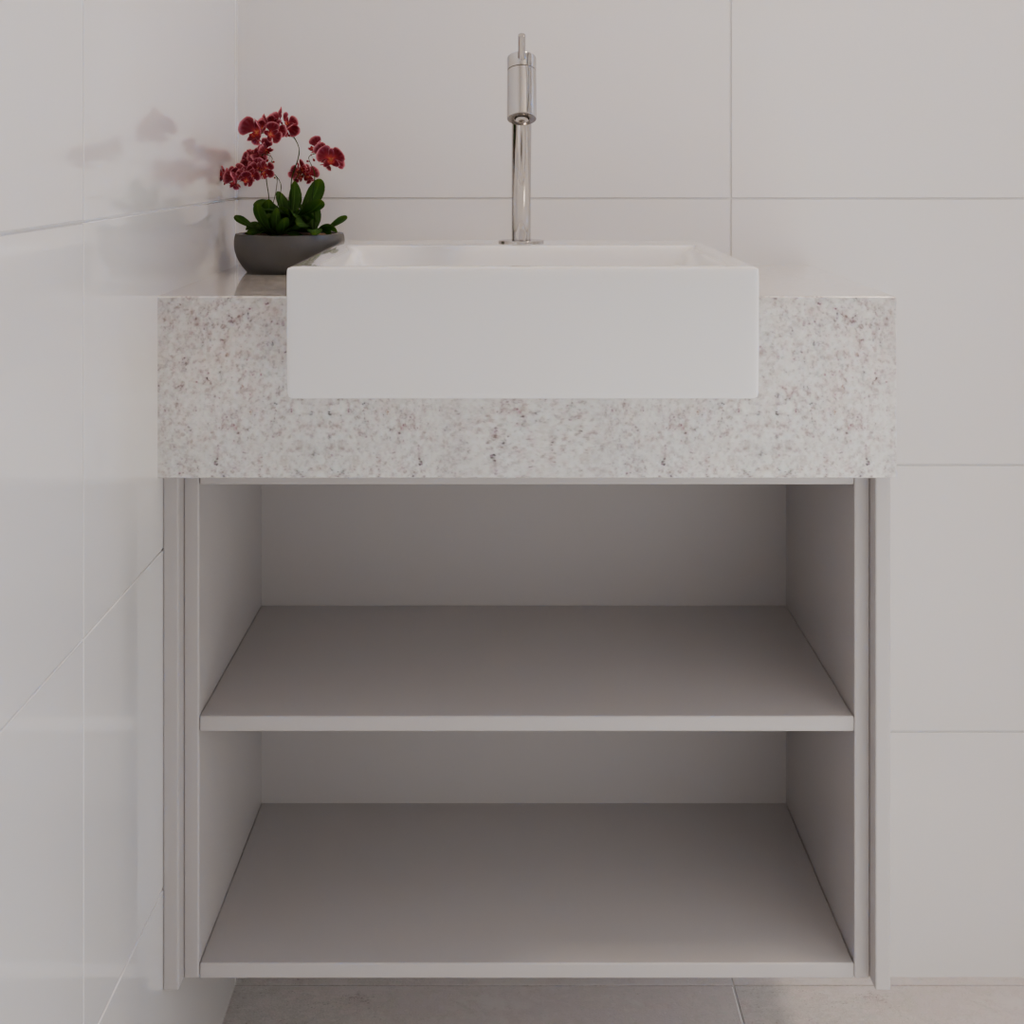 Armário de Banheiro Porta Giro Branco TX (Sudoeste / Bias Fortes - Apt 09)