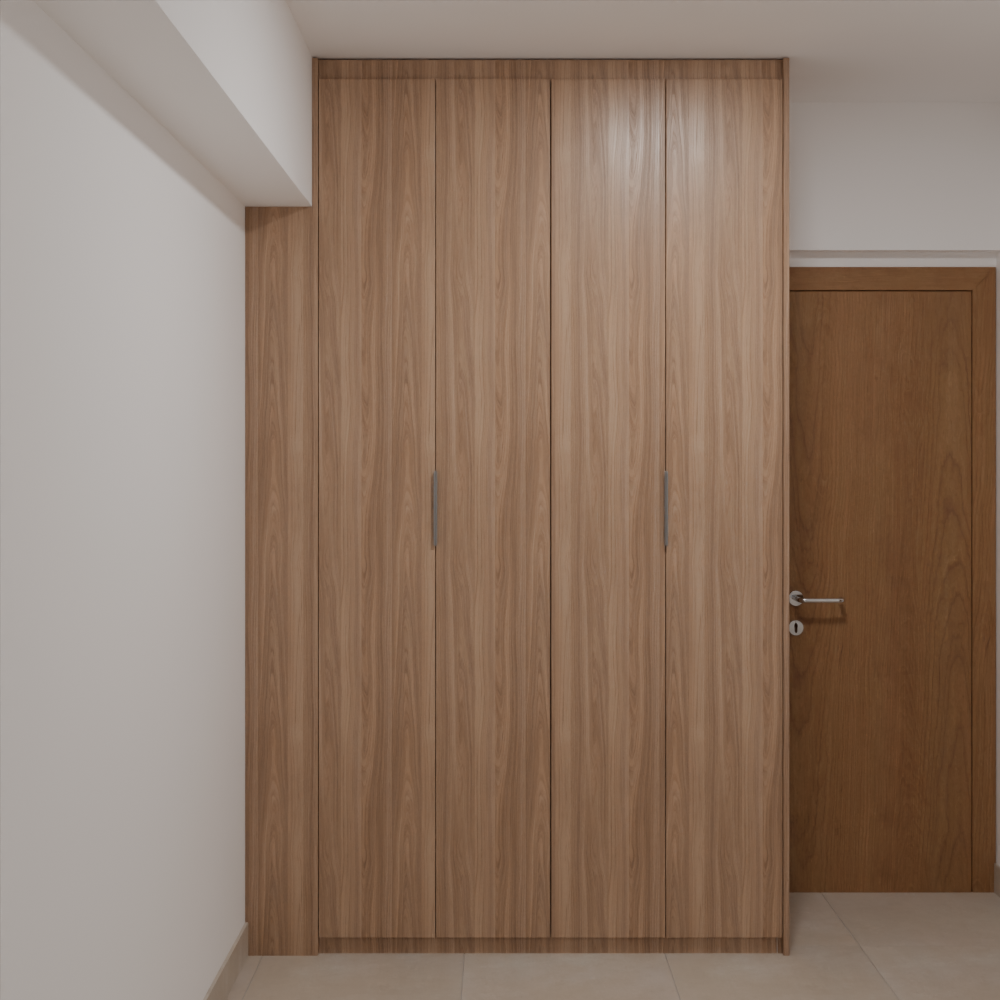 Closet Suíte 1 de Giro Freijó; Puxador Slim Prata Suíte 01 Tipo 1 Tipo 5