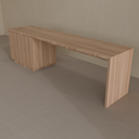 Rack e Escrivaninha Louro Freijó (Sudoeste / Vale do Sereno – Apt 01 04 05 06 09 10)