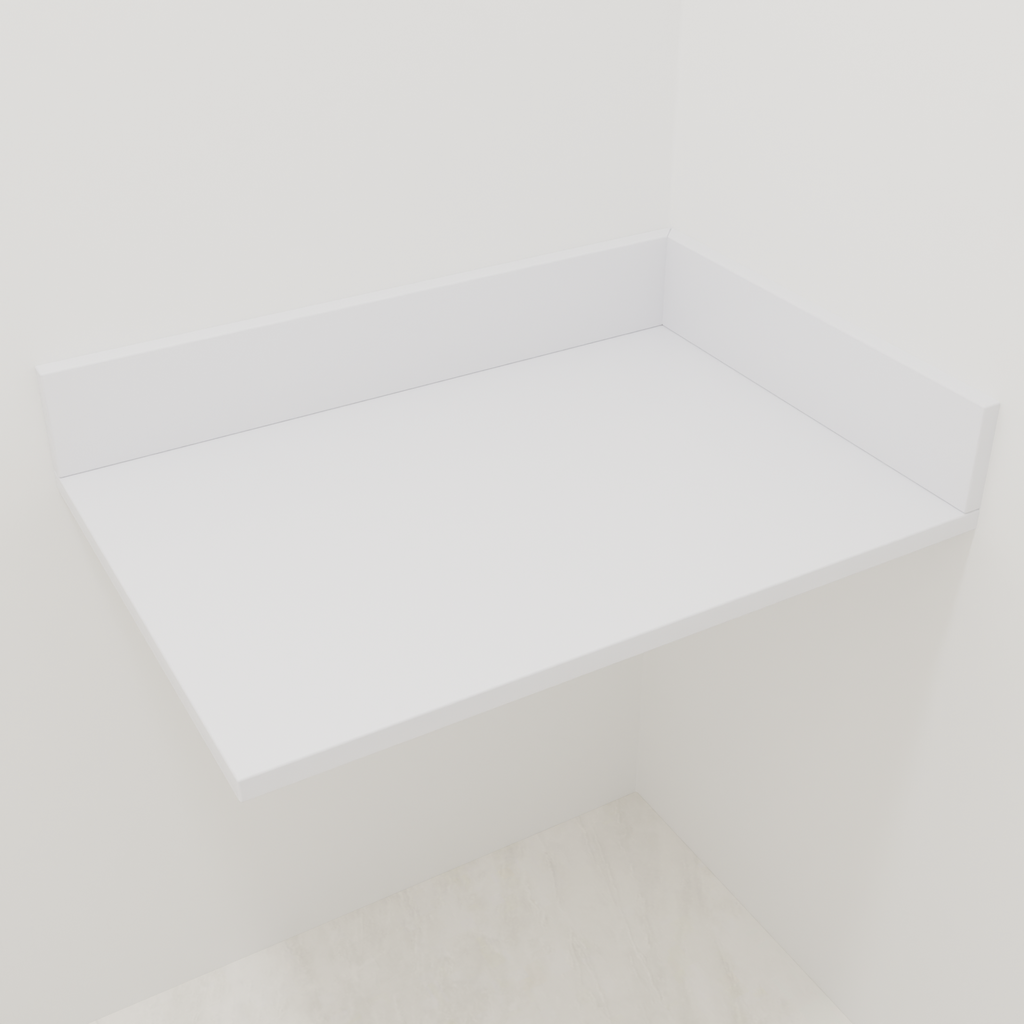 Bancada Quartzo Branco 0,65m Banheiro