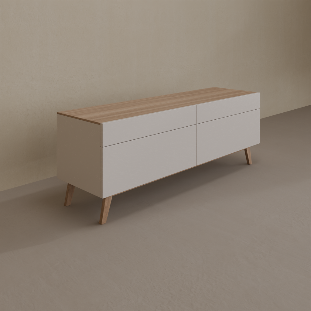 Rack Classic 2G 1,46 - Off white com amadeirado