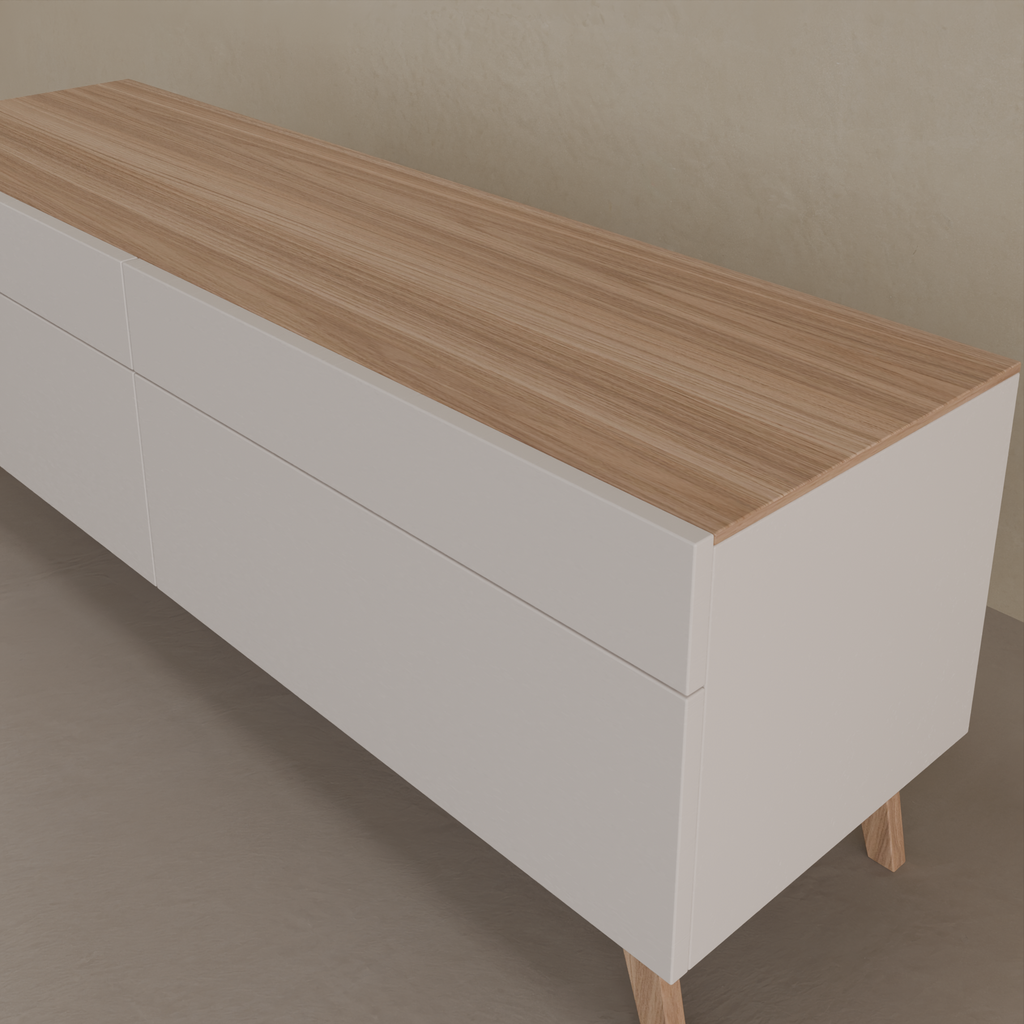 Rack Classic 2G 1,46 - Off white com amadeirado