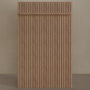 Painel ripado slim 1,40m com prateleira led - Amadeirado