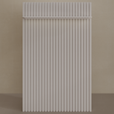 Painel ripado slim 1,40m com prateleira led - Off white