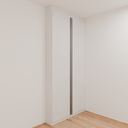 Armário Quarto 1,10m com 2 portas de giro - Branco Tx com puxador cava